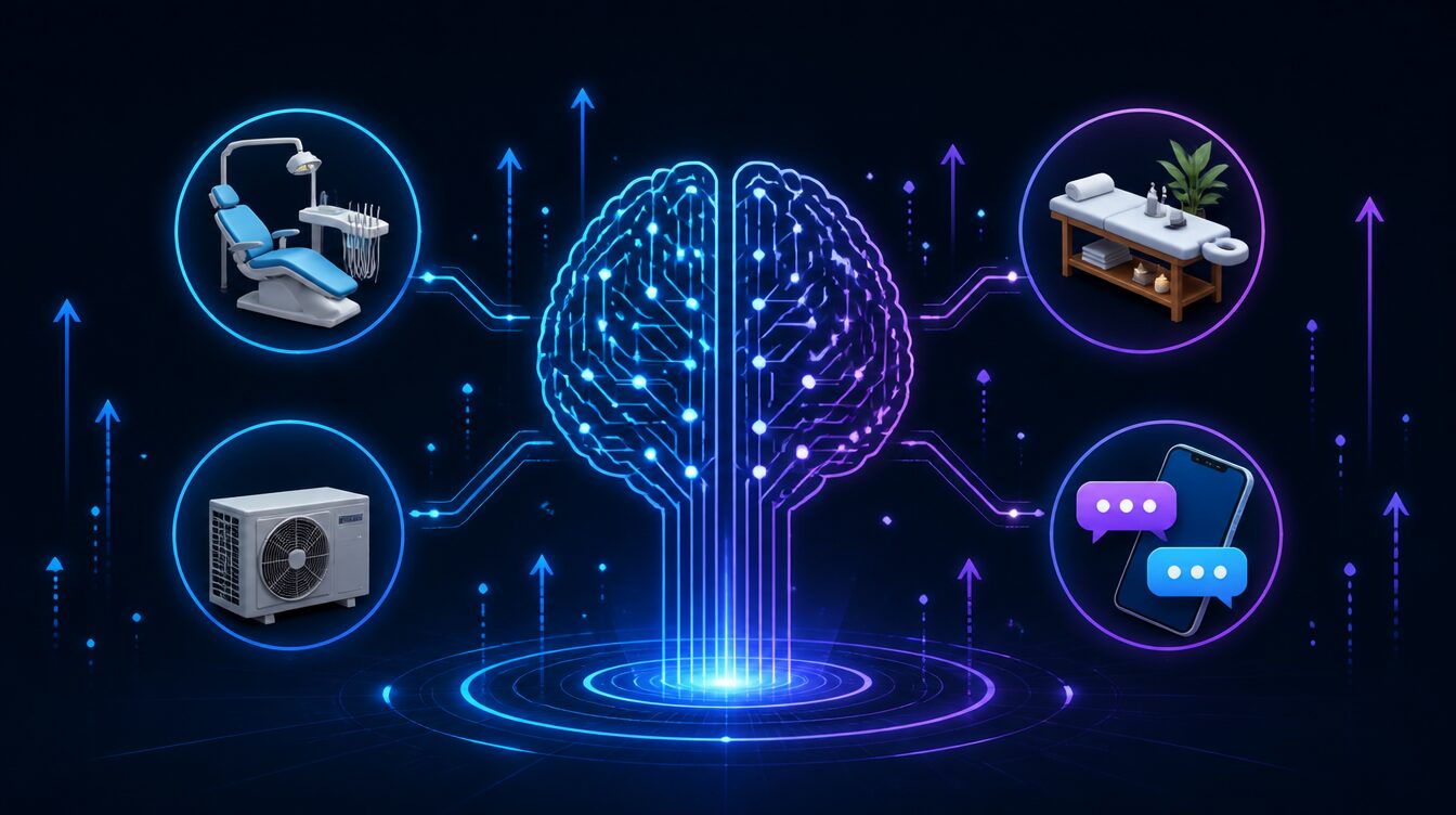 AI Revolution for Local Service Businesses: The Complete 2026 Guide That Triples Revenue AI automation connecting local service businesses like dental, HVAC, and MedSpa