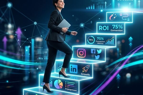 Digital marketing career growth concept