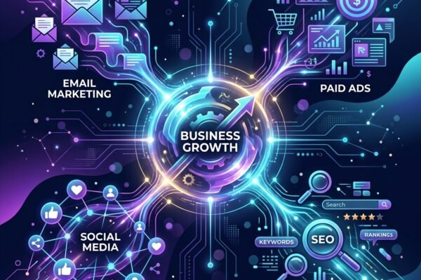 Marketing channels connecting to business growth