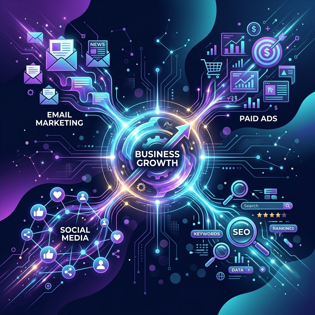 Marketing channels connecting to business growth