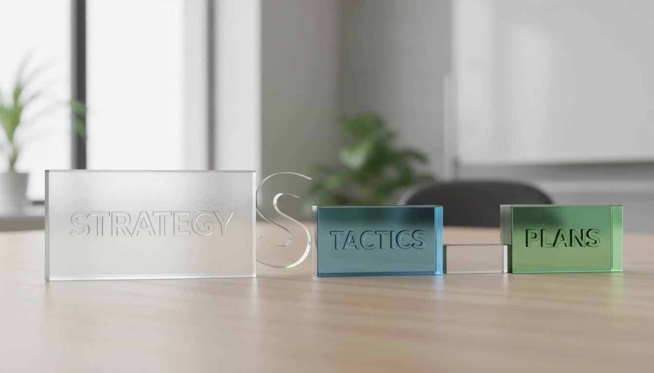 Separating Strategy from Tactics and Plans - content marketing strategy | DigiMe